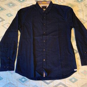Level Ten - Navy Patterned Men's Shirt